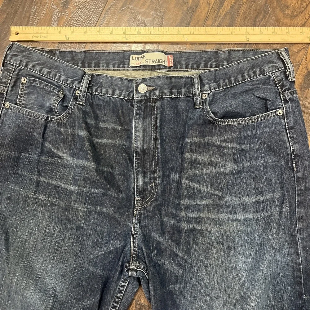 Levi's 569 Loose Straight Jeans Men's 42x30 Dark Wash Denim Relaxed Fit